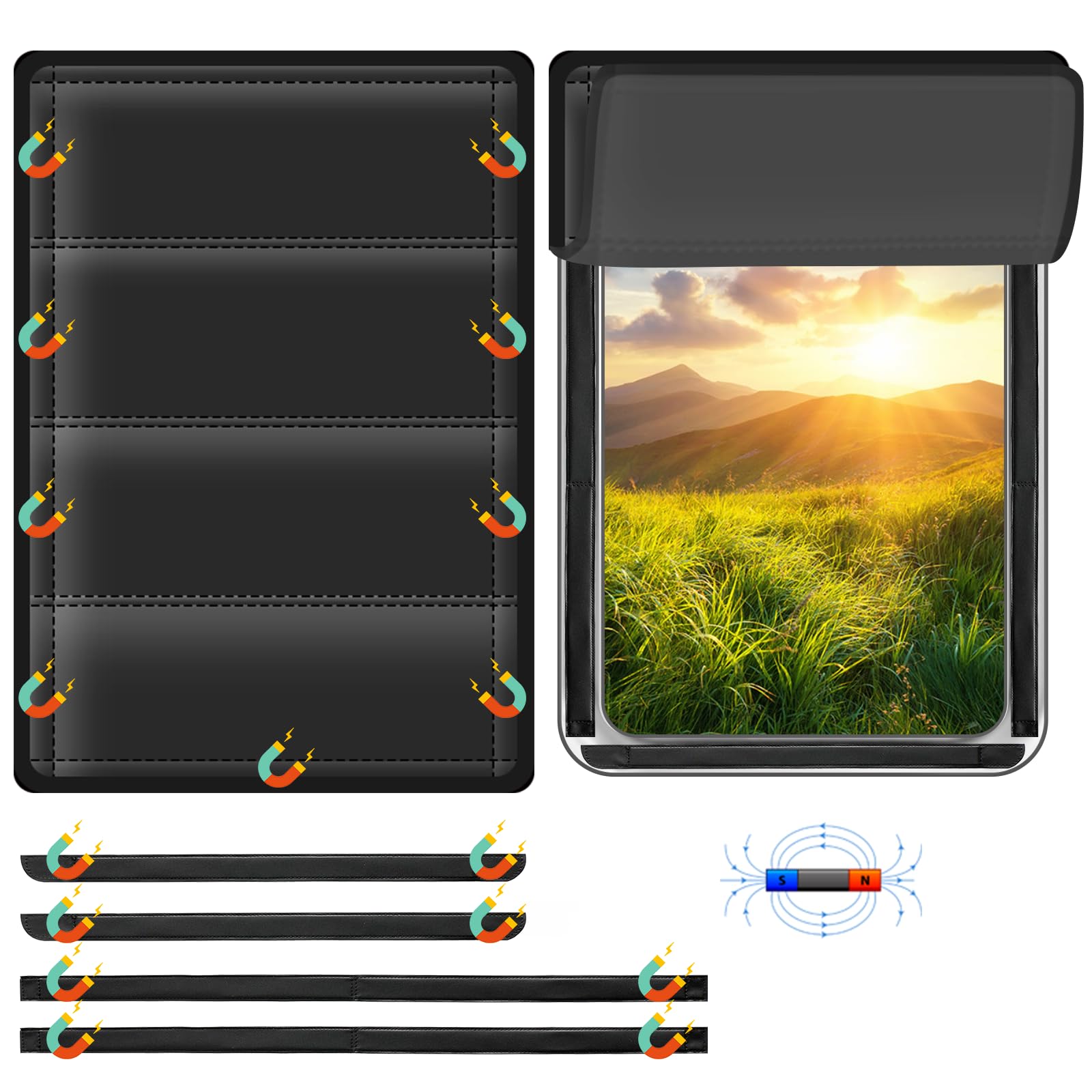 Goodinary® Foldable Magnetic Blackout Window Cover