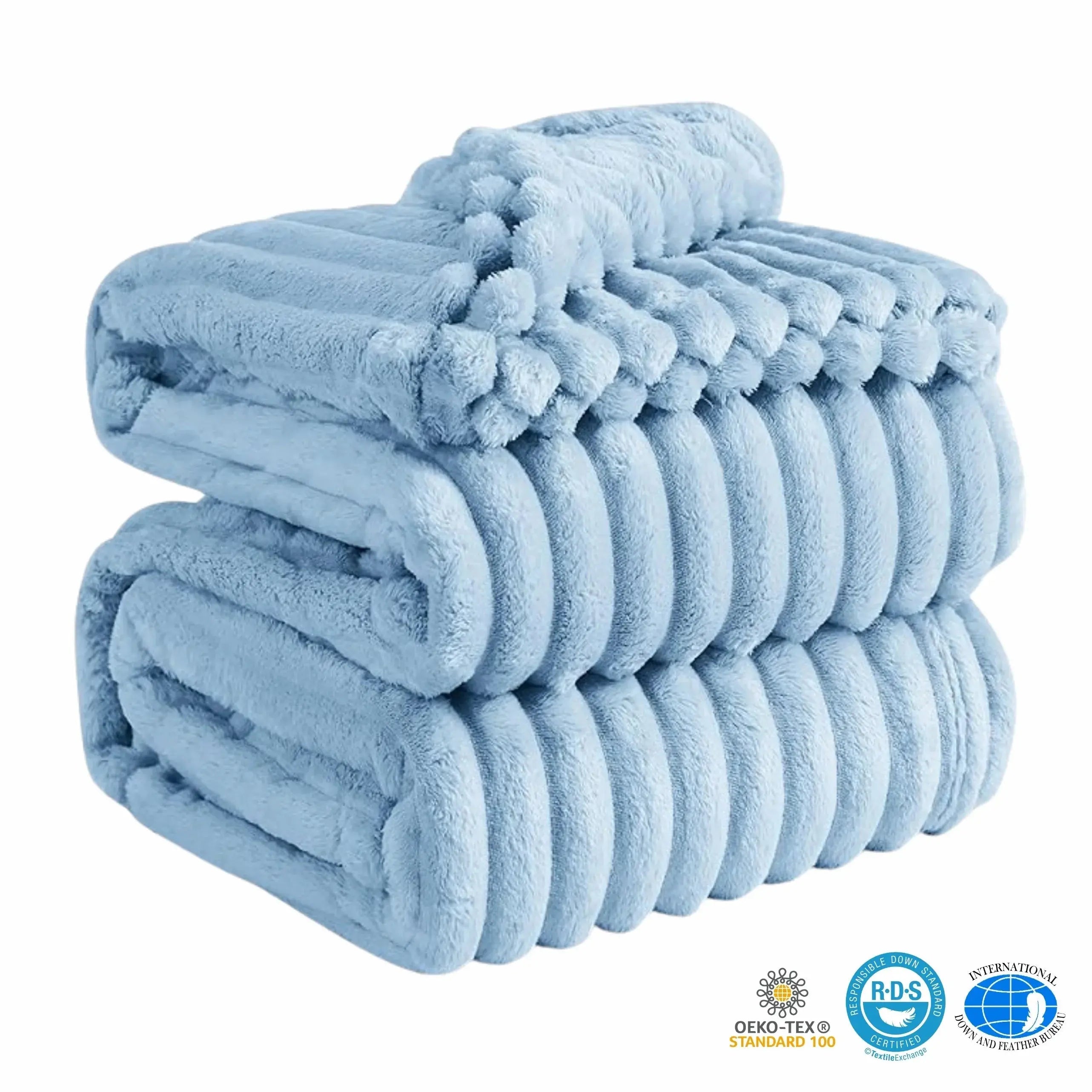 Goodinary® Soft Faux Rabbit Fur Throw Blanket Goodinary
