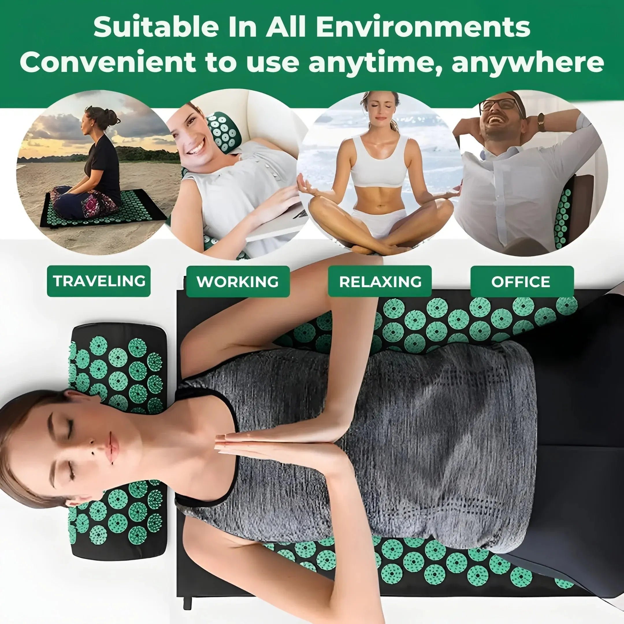 Slumblr® Acupressure Relaxation Mat and Pillow Set Slumblr