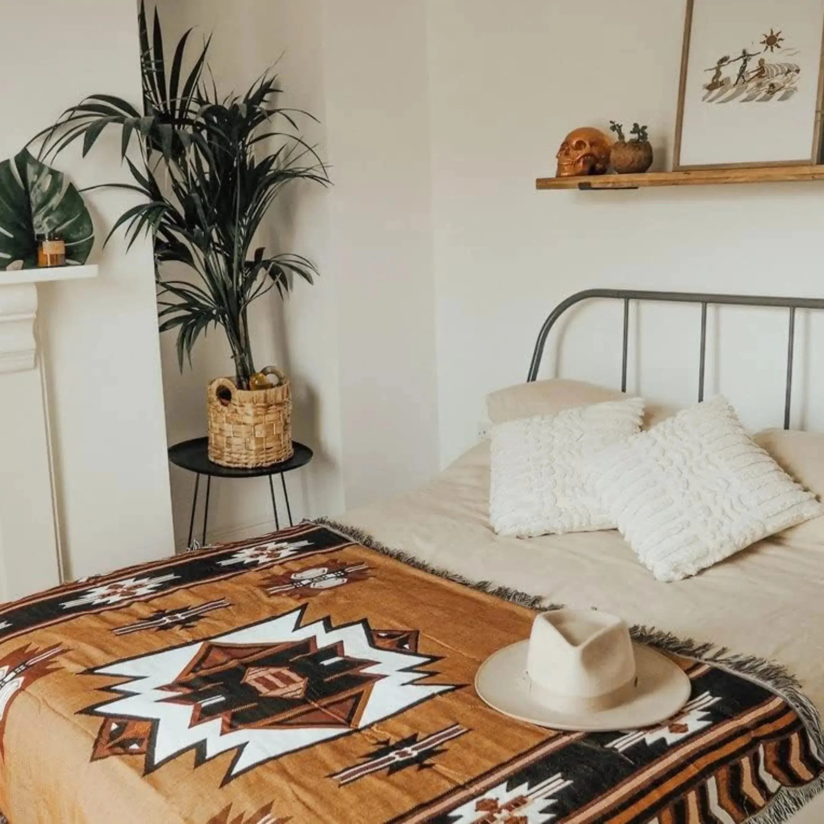 Goodinary® Brown Aztec Reversible Woven Throw Blanket Goodinary