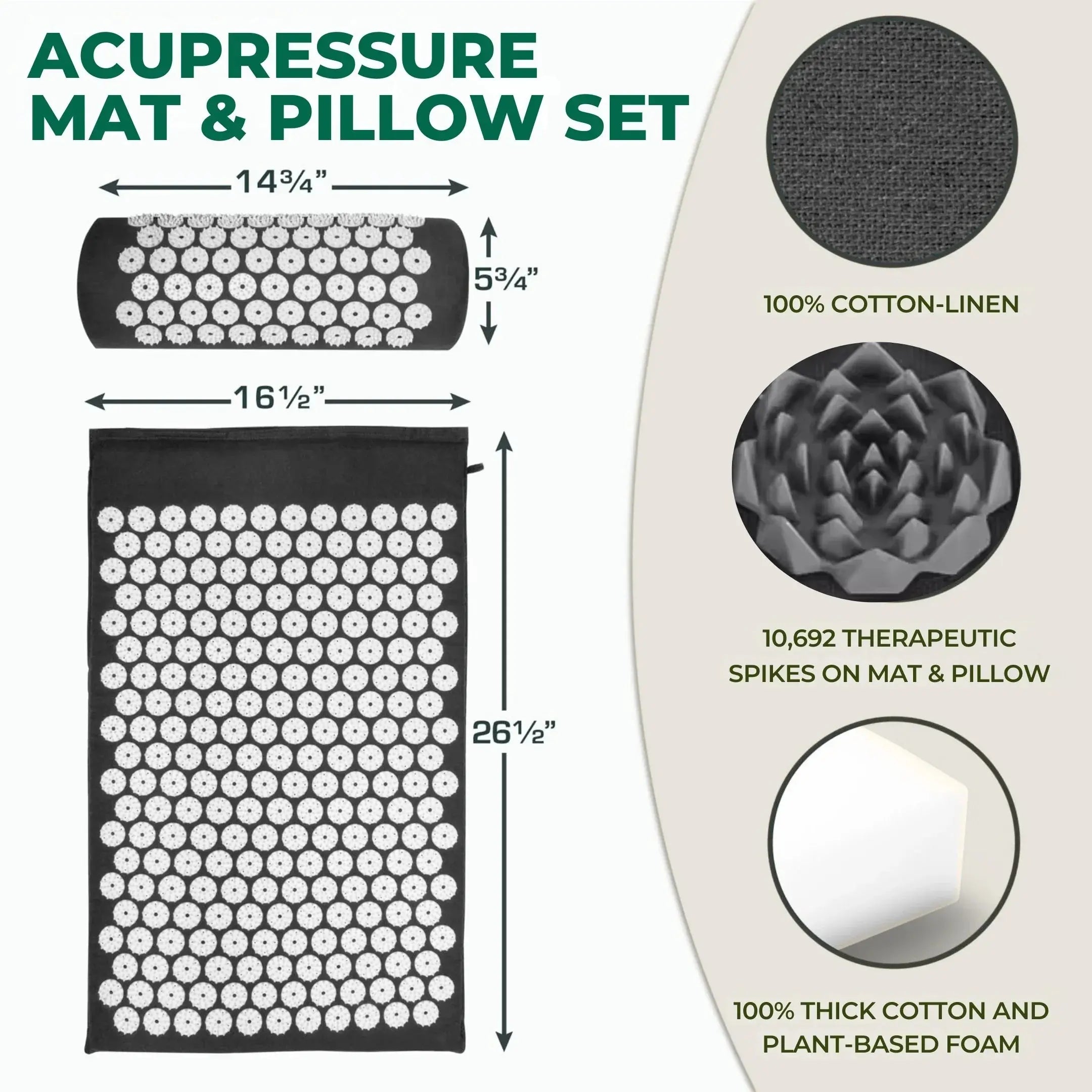 Slumblr® Acupressure Relaxation Mat and Pillow Set Slumblr