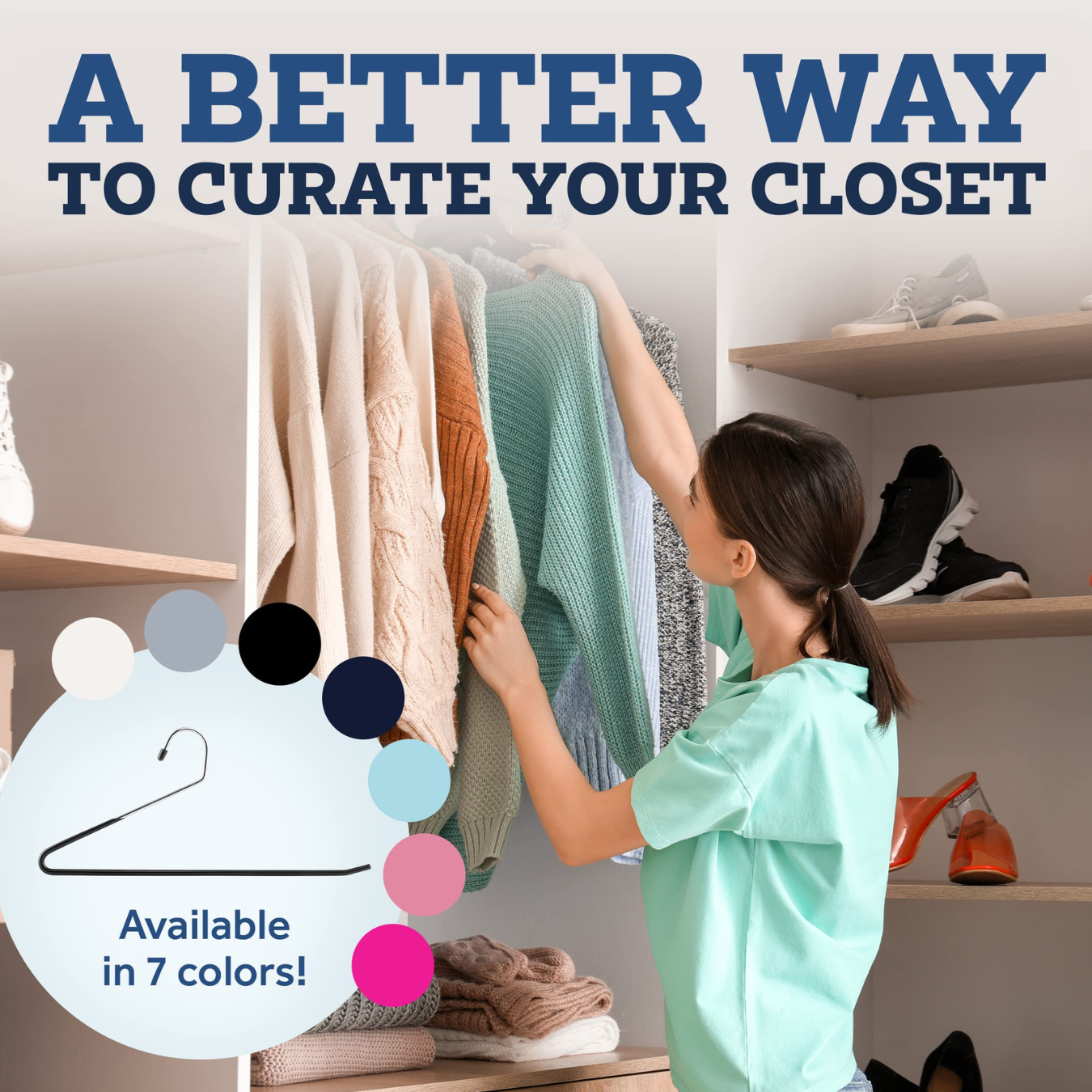 Goodinary® Z-Shaped Metal Hangers Non Slip Set (10pcs)