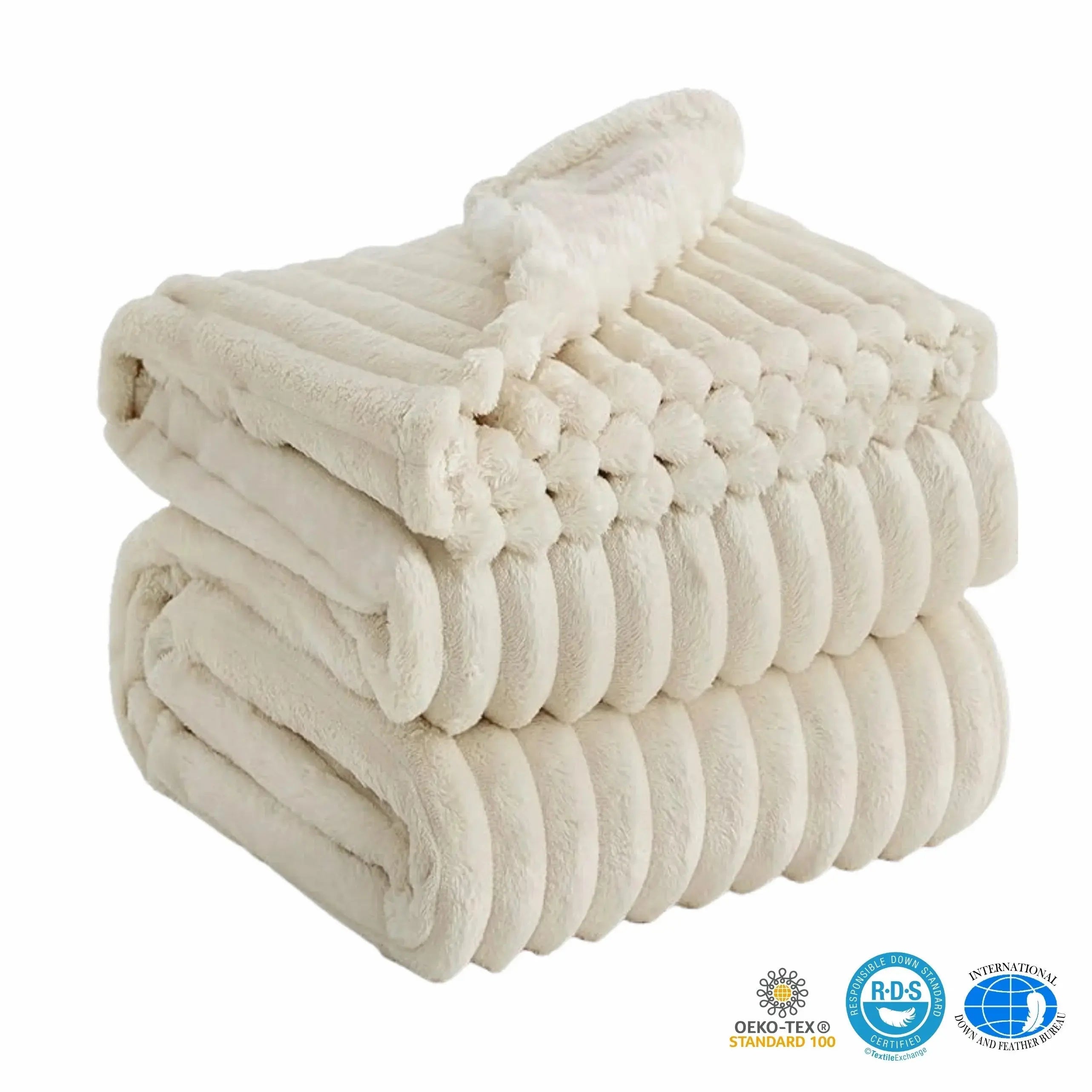 Goodinary® Soft Faux Rabbit Fur Throw Blanket Goodinary