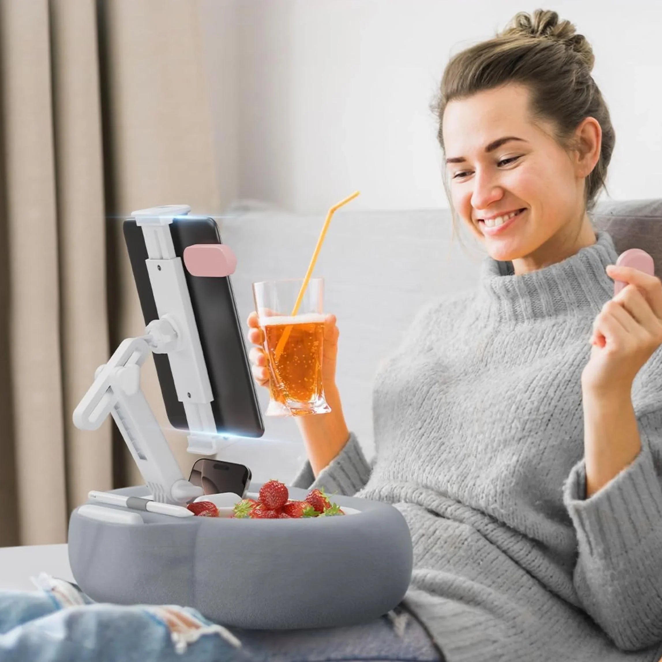 Goodinary® Tablet Pillow Stand Holder with Dual Trays