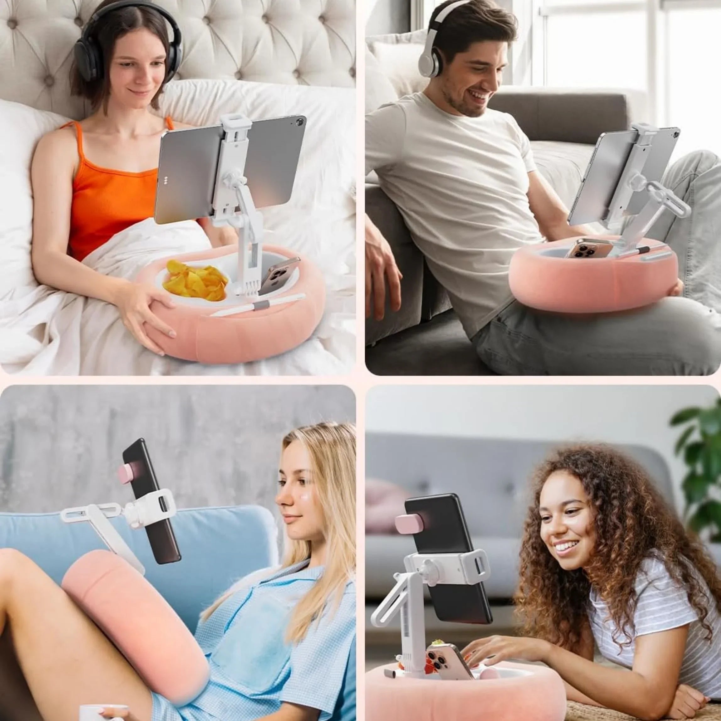 Goodinary® Tablet Pillow Stand Holder with Dual Trays