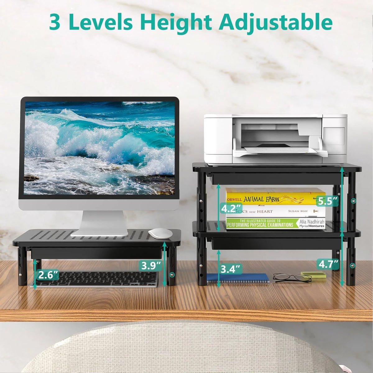 Office Object™ Adjustable Screen Riser