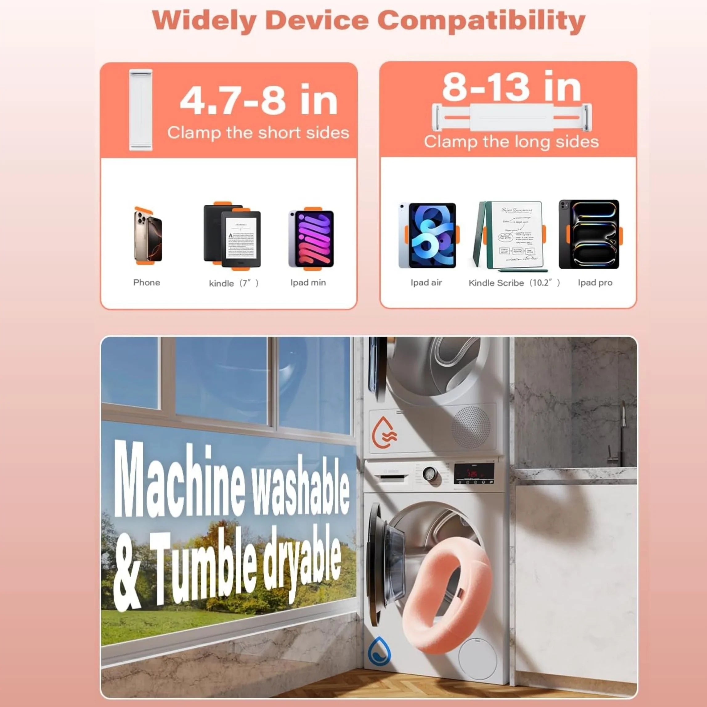 Goodinary® Tablet Pillow Stand Holder with Dual Trays