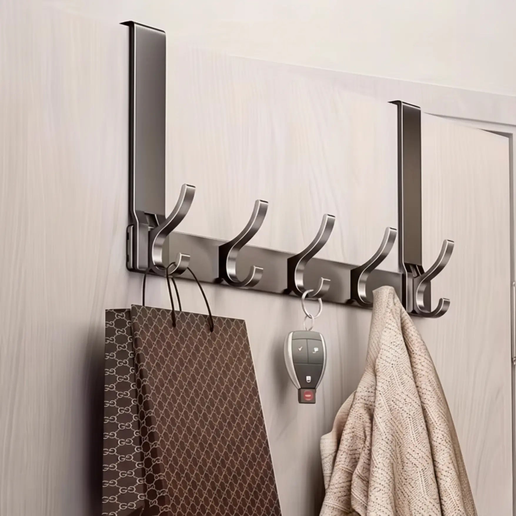 Goodinary® Over Door Hook Organizer Rack with 5 Hooks - Goodinary