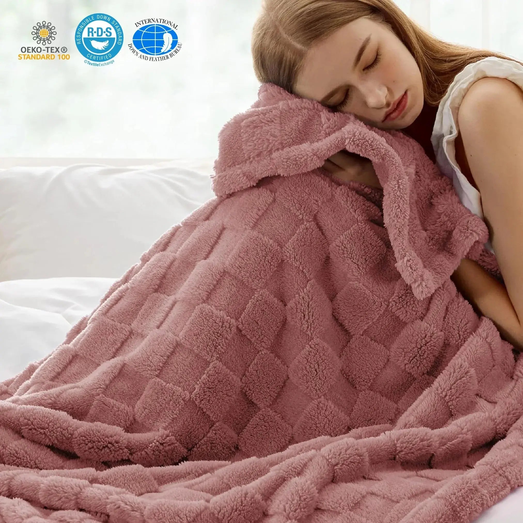 Goodinary® Checkered Throw Blanket Soft Fleece Cozy Goodinary