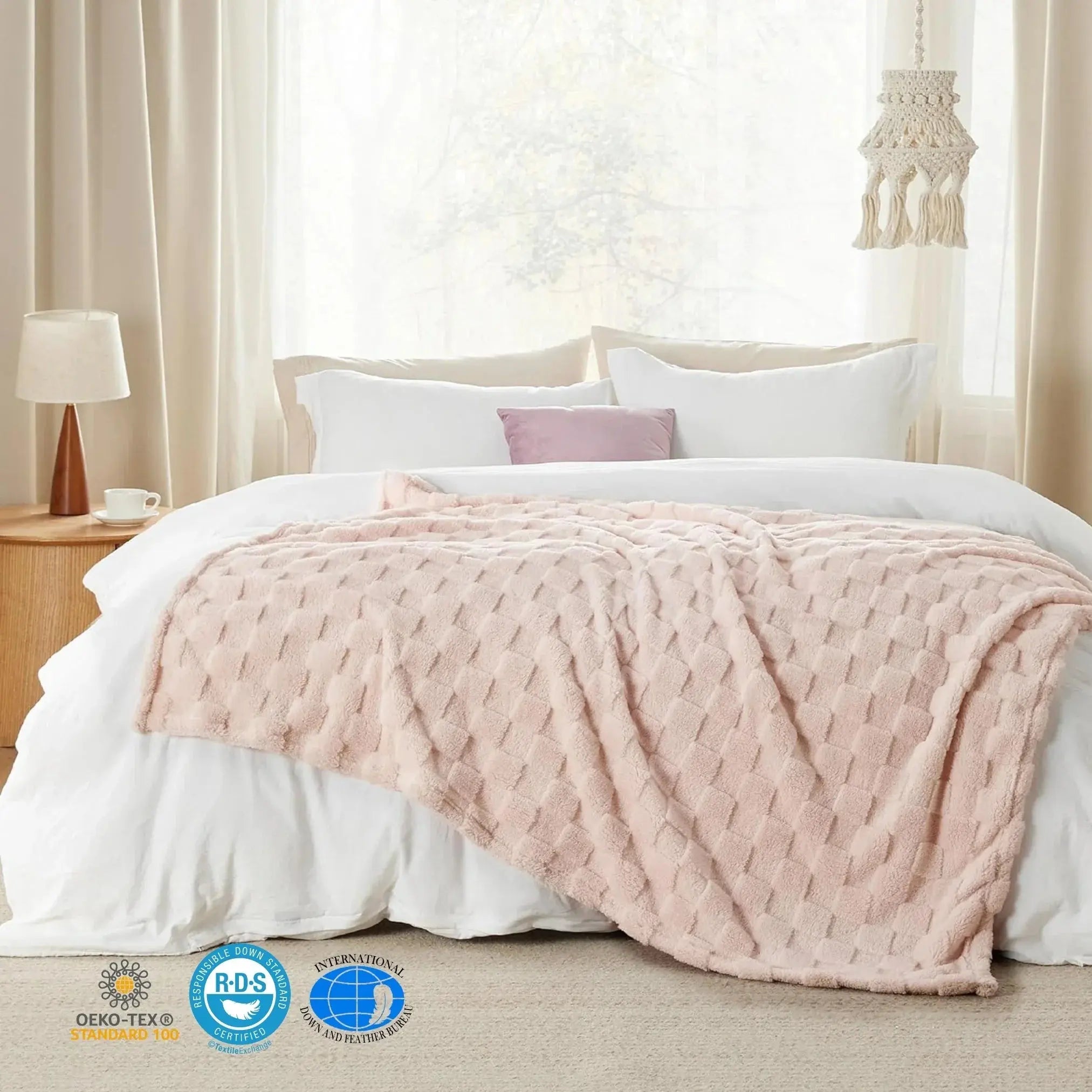 Goodinary® Checkered Throw Blanket Soft Fleece Cozy Goodinary