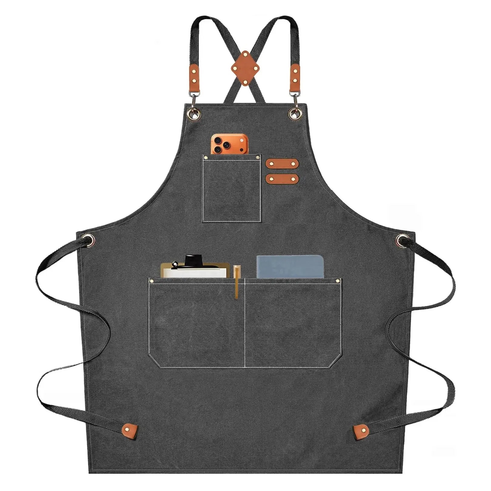 Goodinary® Chef Aprons for Men Women with Oversized Pockets Goodinary