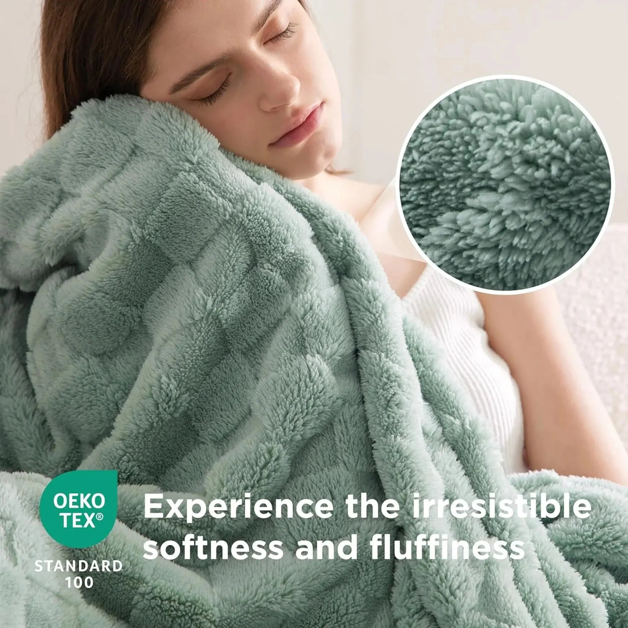 Goodinary® Checkered Throw Blanket Soft Fleece Cozy Goodinary