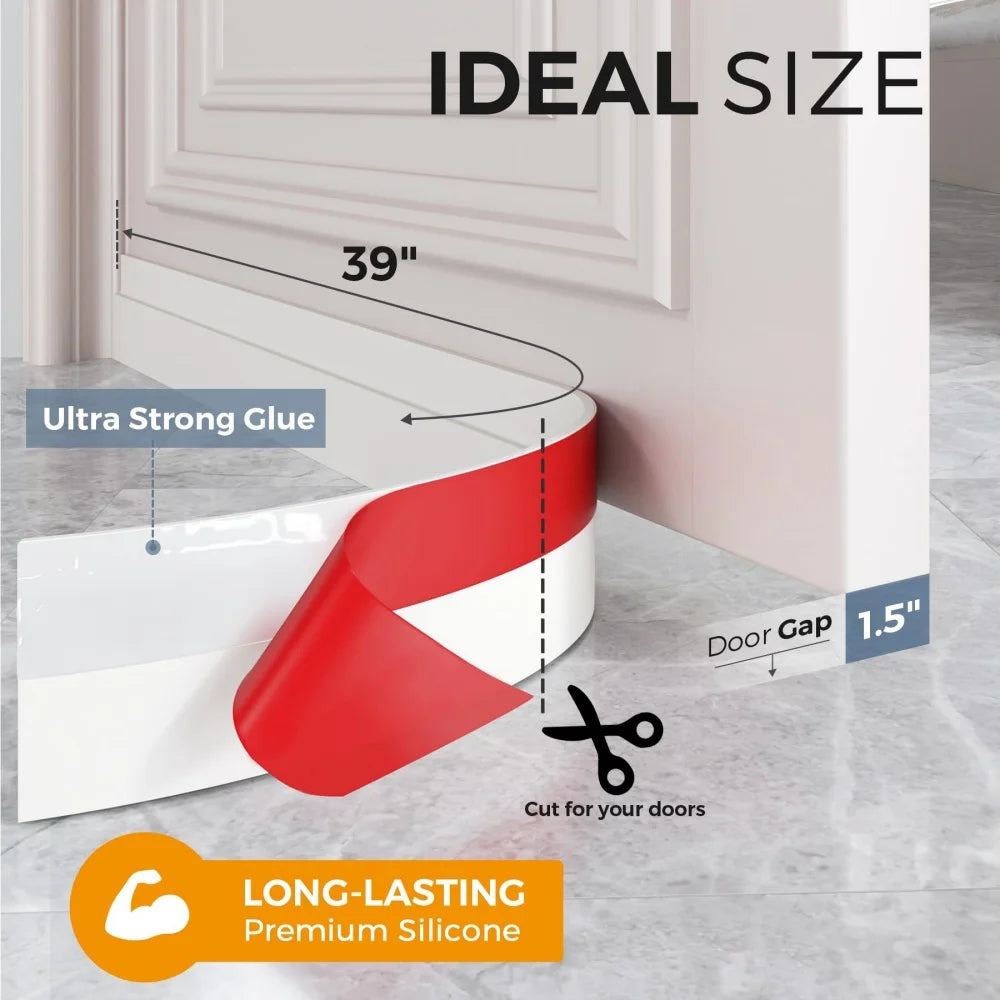 Home Energy Efficiency Door Weather Stripping Seal Strip Bottom Draft Stopper Noise Reduction Gap Filler Window Sealing Tape