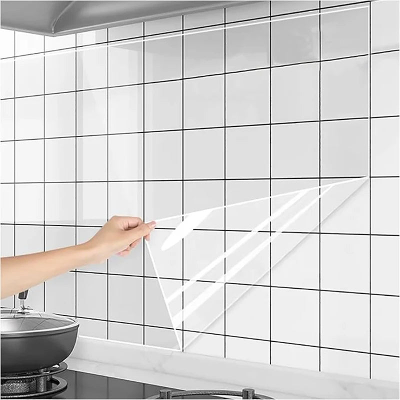 Transparent self-adhesive kitchen stickers waterproof, moisture-proof and oil-proof suitable for countertop cabinet protection