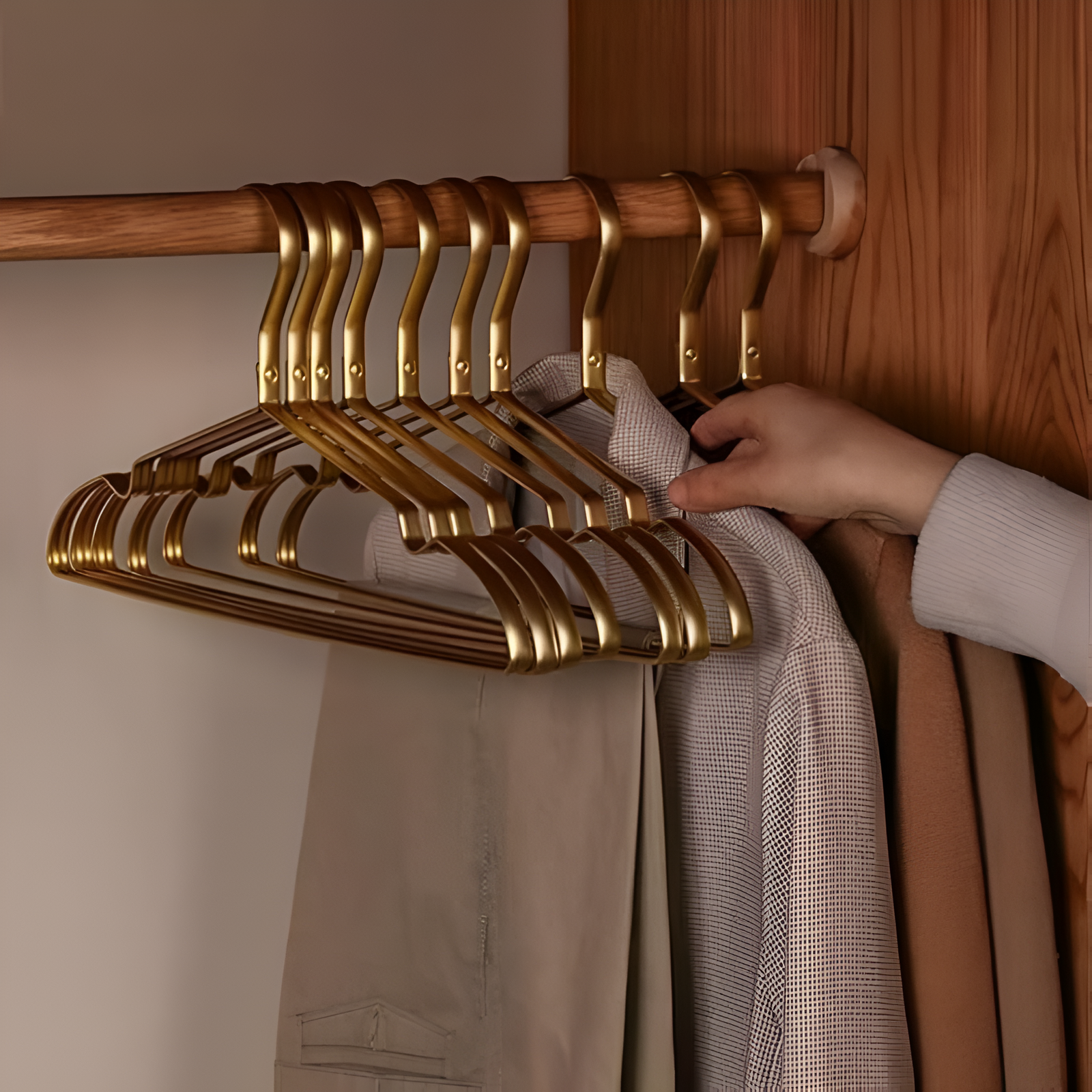 Goodinary® Gold Plated Metal Hangers Set (10pcs)