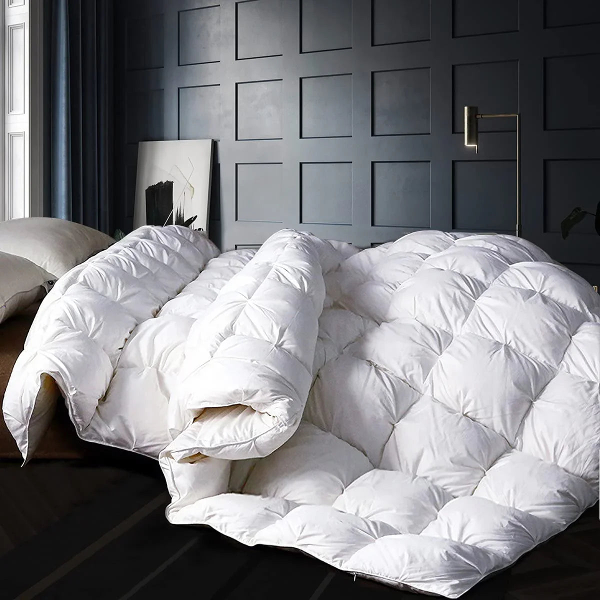 Goodinary® Goose Down Comforter with Pinch Pleat Goodinary
