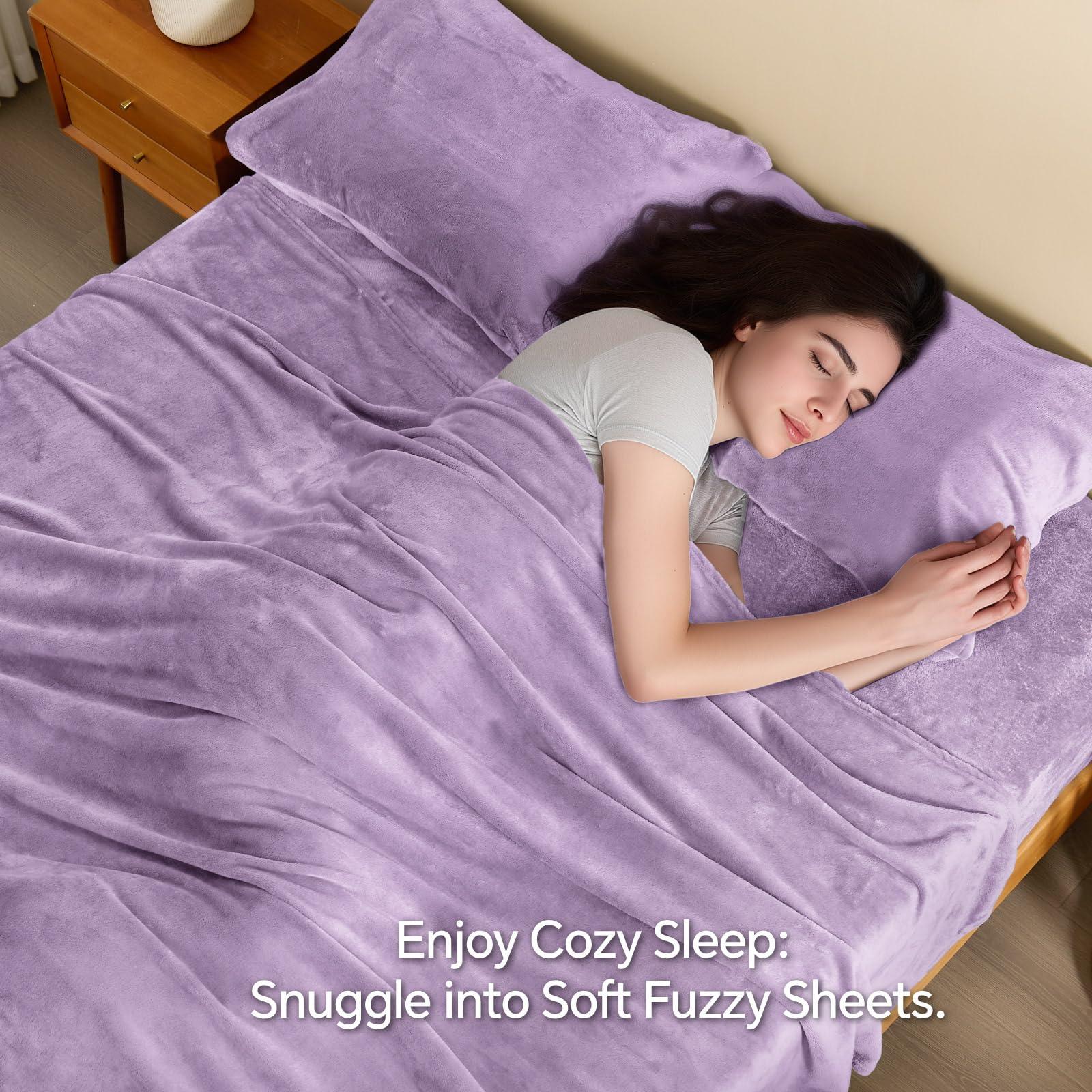 Goodinary® Plush Warm Flannel Fleece Bedding Set