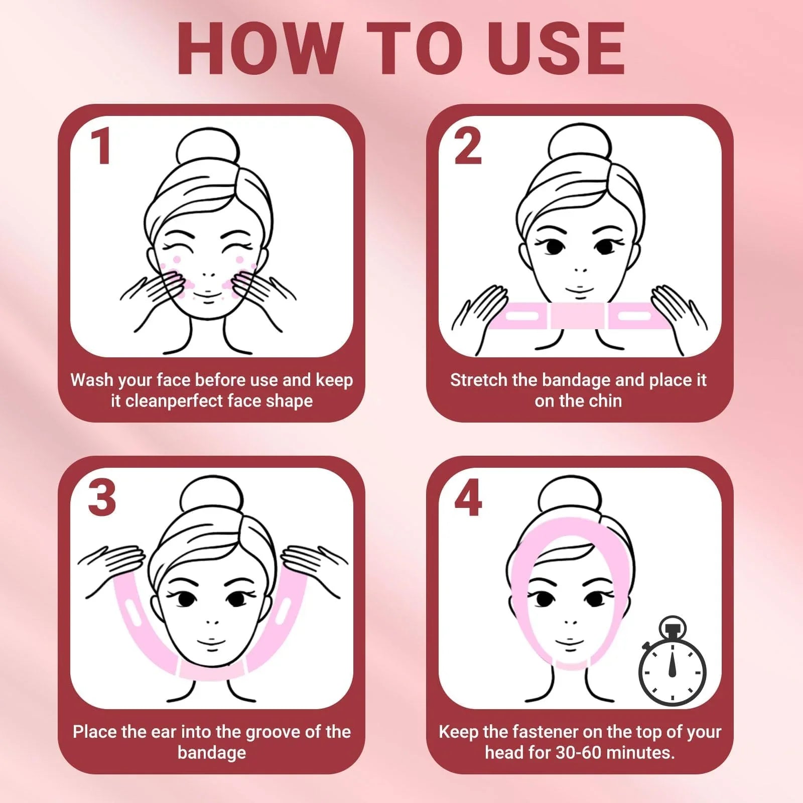 Goodinary® Reusable V-Line Lifting Adjustable Support Strap