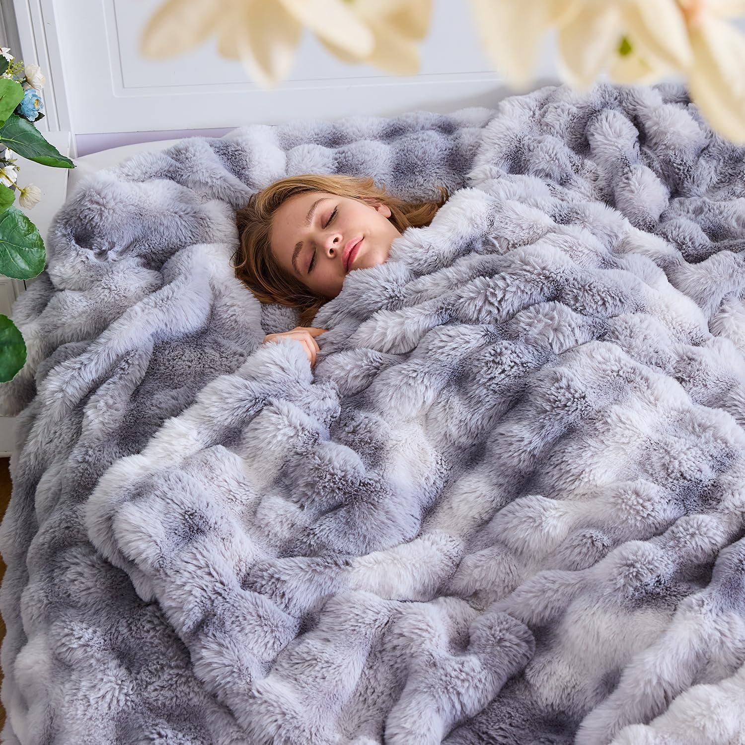 Goodinary® Tie Dye Faux Fur Blanket Goodinary