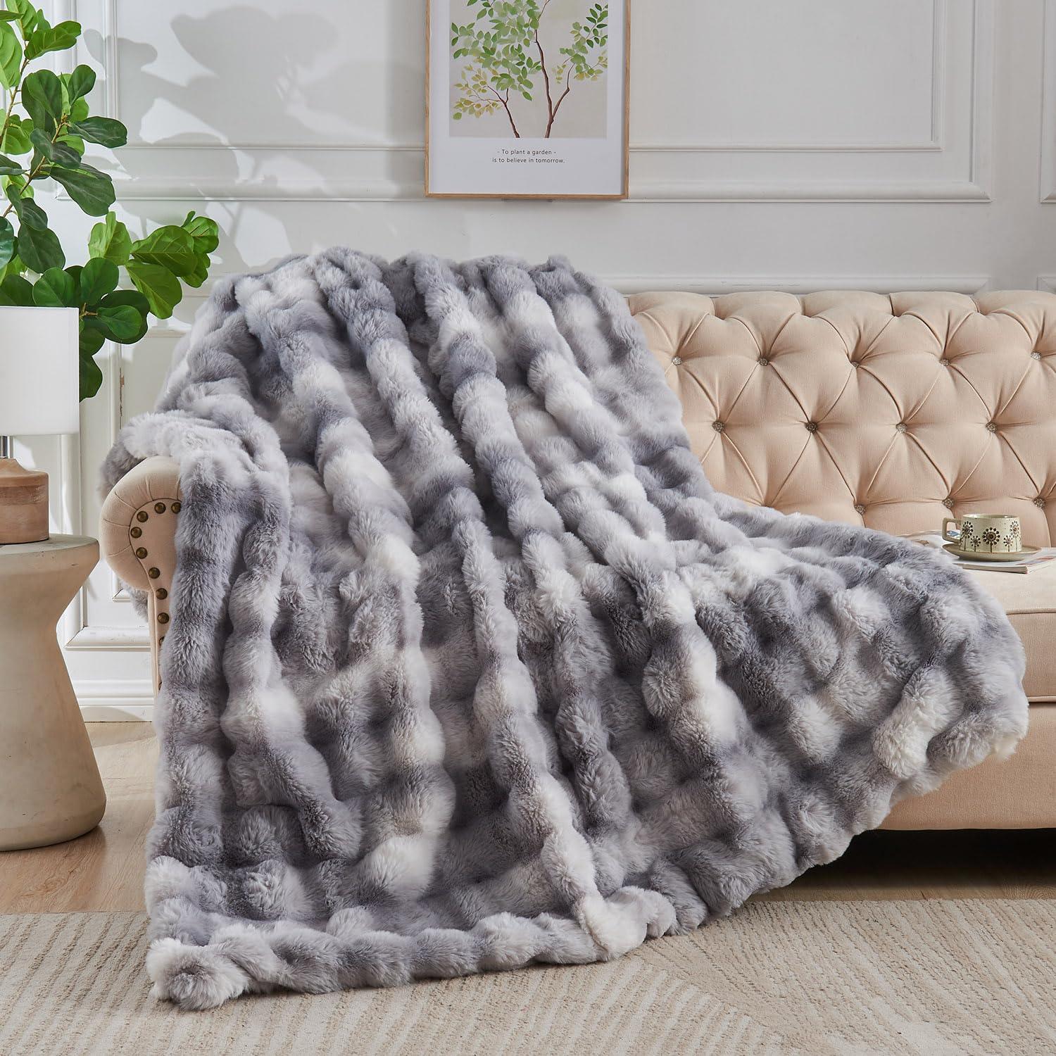 Goodinary® Tie Dye Faux Fur Blanket
