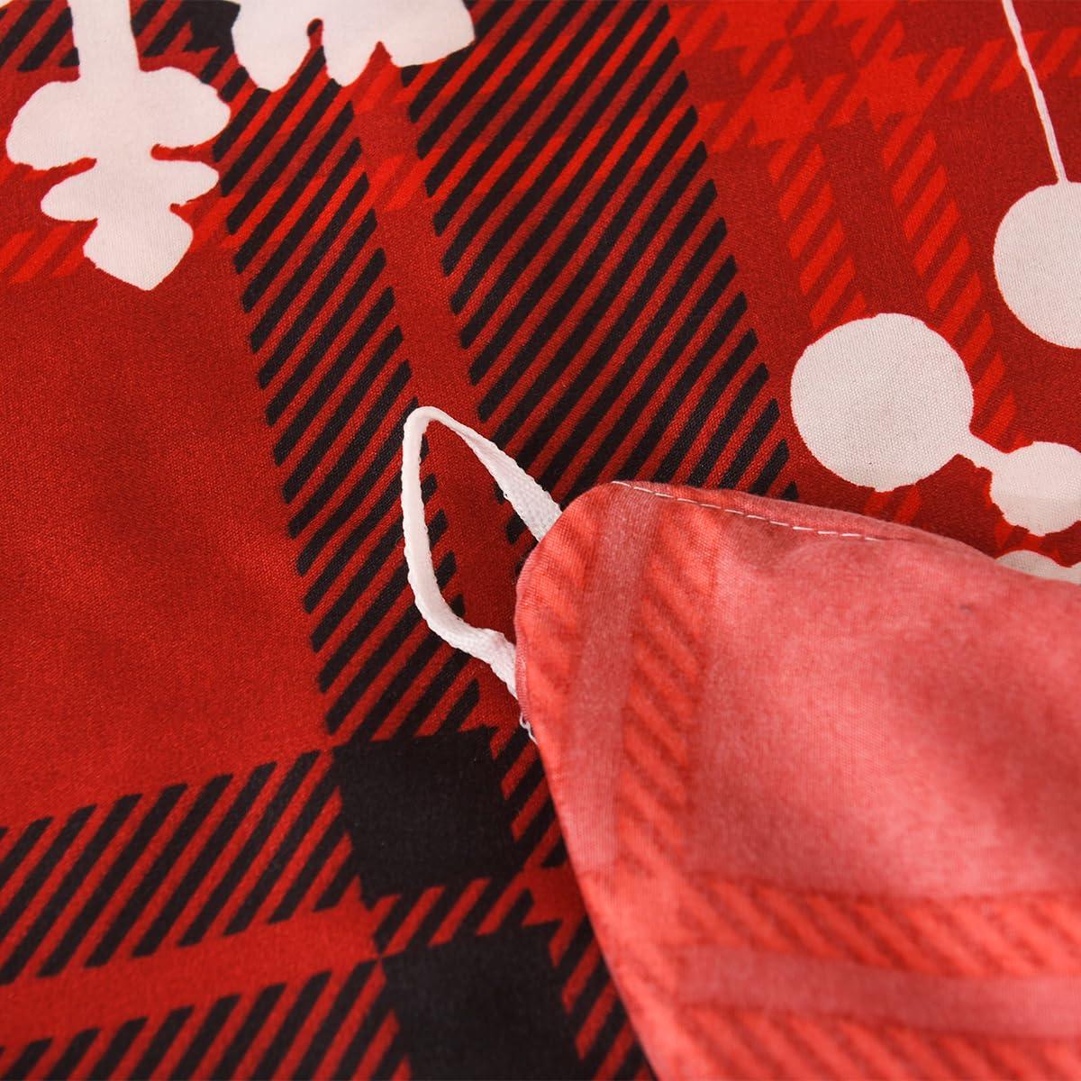 Goodinary® Christmas Checkered Elk Duvet Set (3pcs)