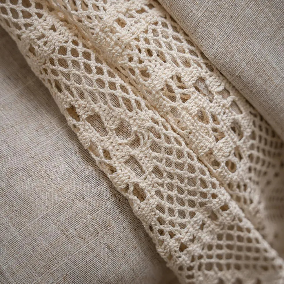 Goodinary® Boho Tassel Cotton Linen Curtains Set (2pcs) Goodinary