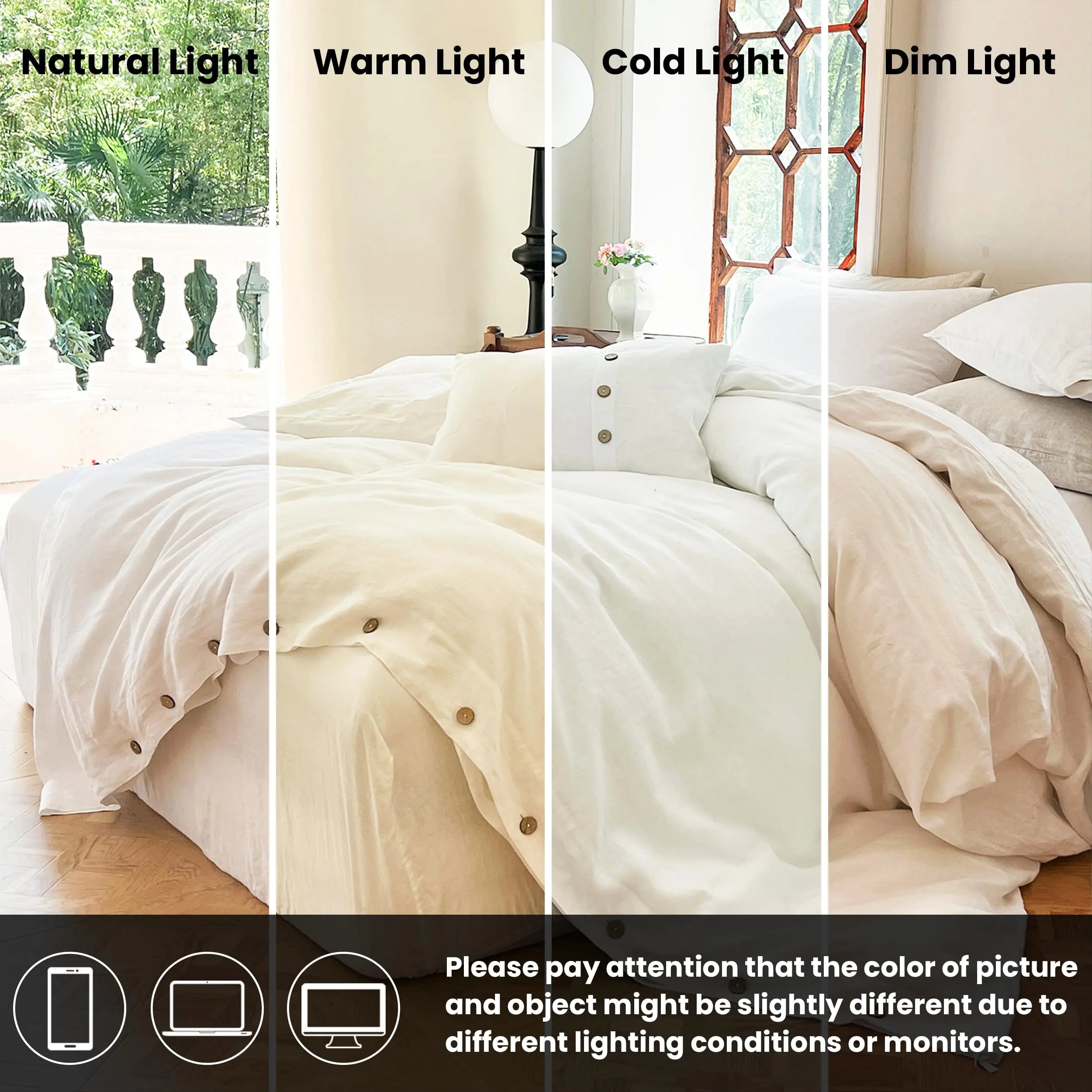 Goodinary® Cotton Solid Duvet Cover Set Goodinary
