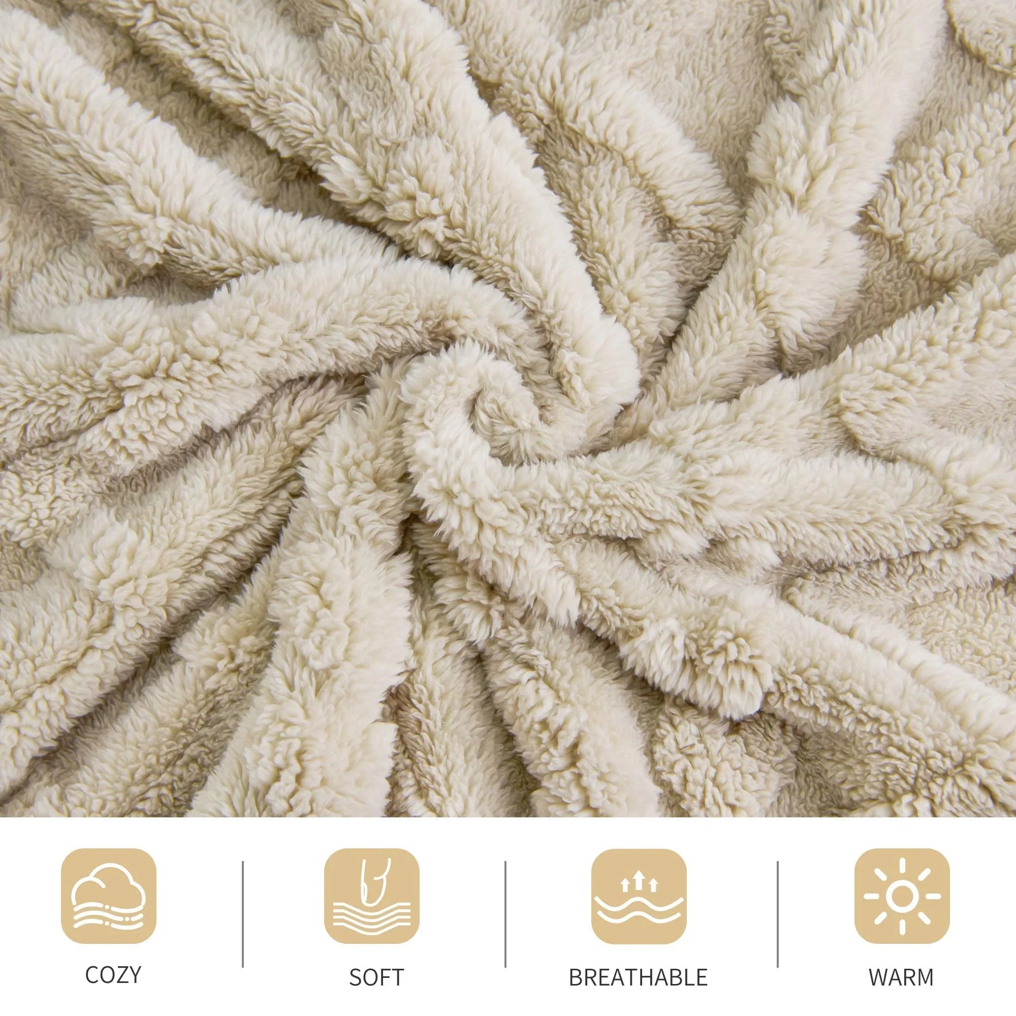 Goodinary® Soft Woolen Blanket with Lamb Velvet