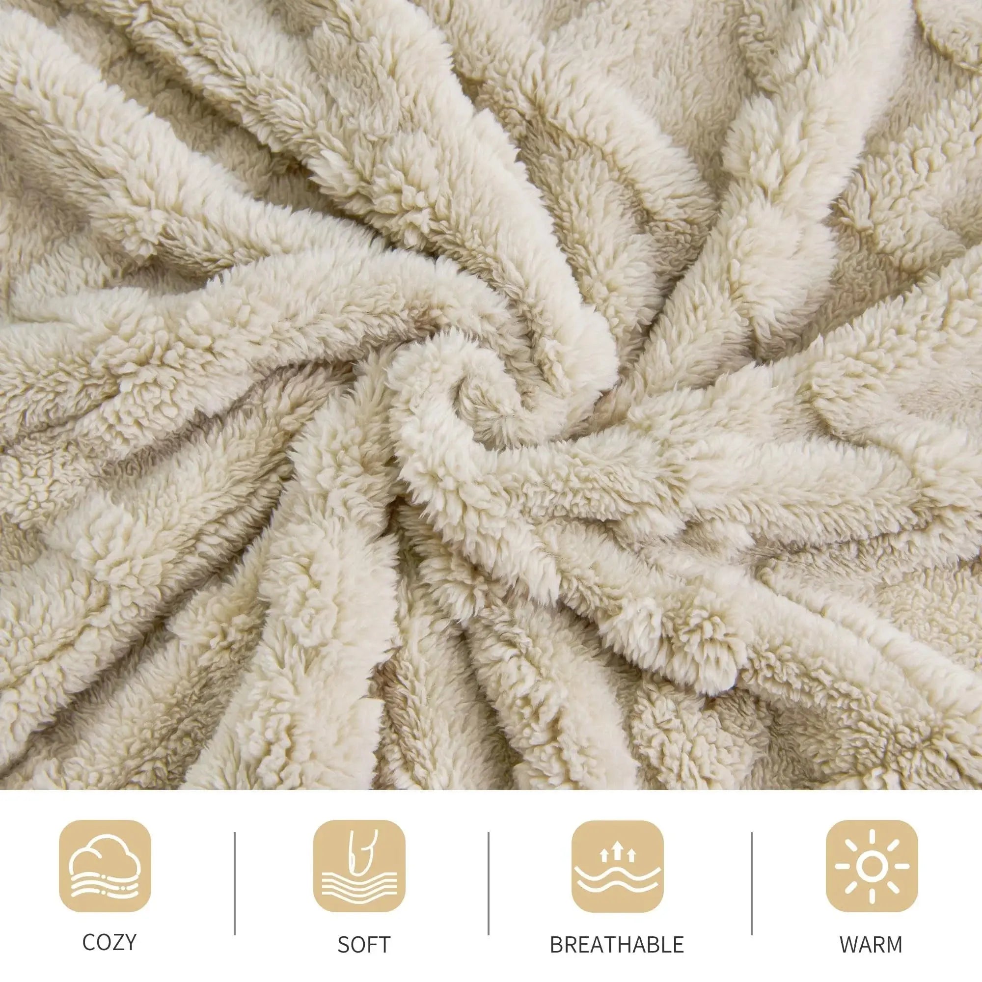 Goodinary® Soft Woolen Blanket with Lamb Velvet Goodinary