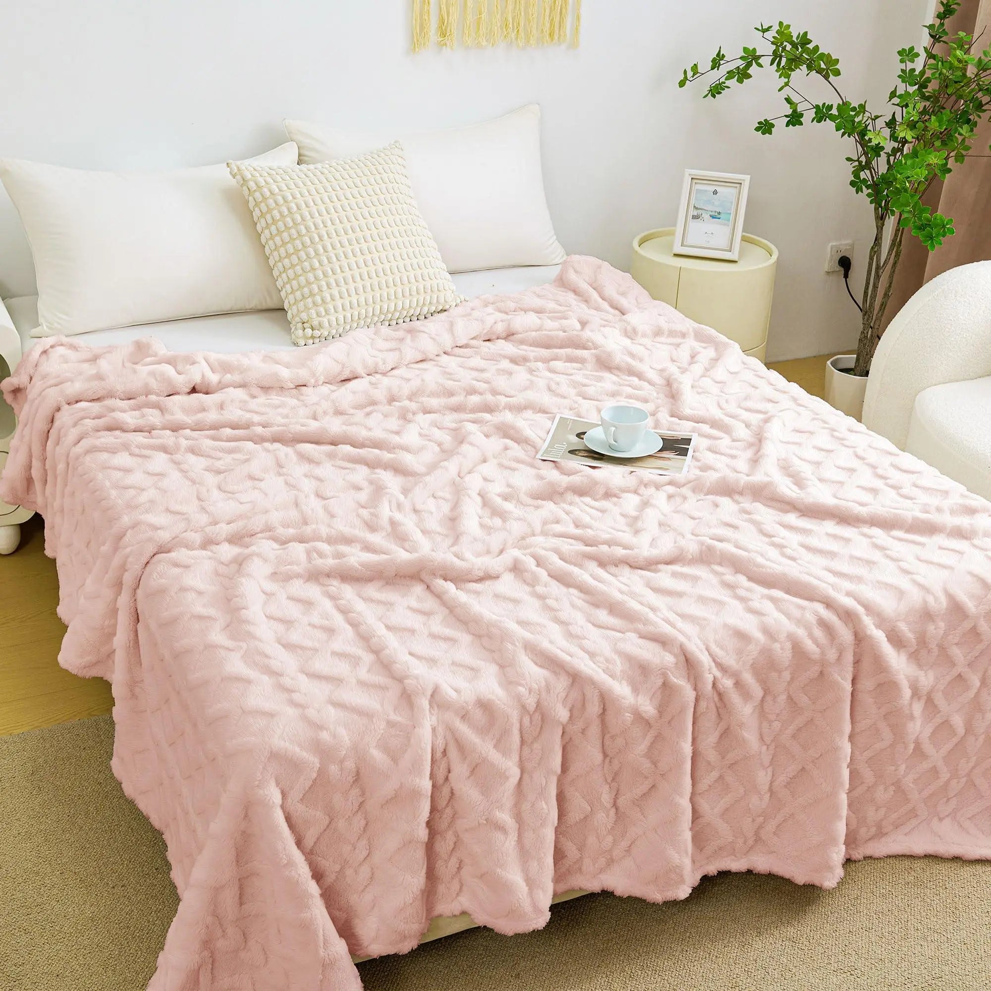 Goodinary® Soft Woolen Blanket with Lamb Velvet Goodinary