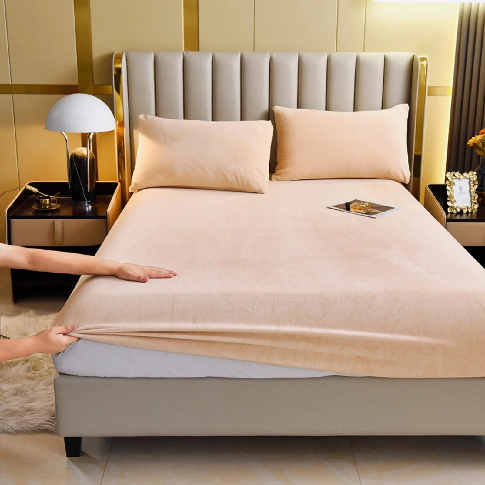 Goodinary® Plush Velvet Thermal Mattress Cover Sheet