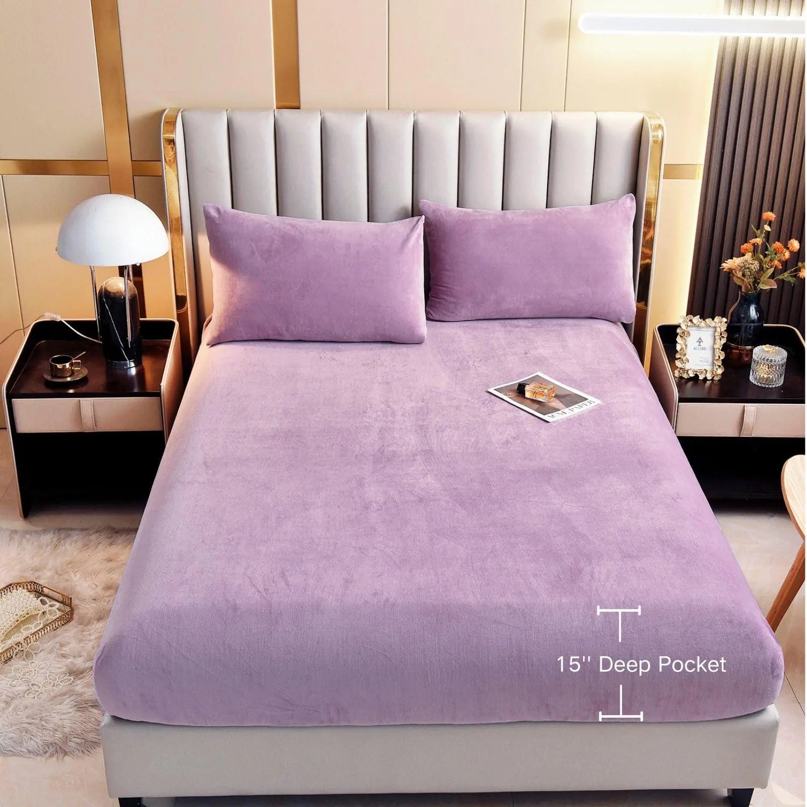 Goodinary® Plush Velvet Thermal Mattress Cover Sheet Goodinary
