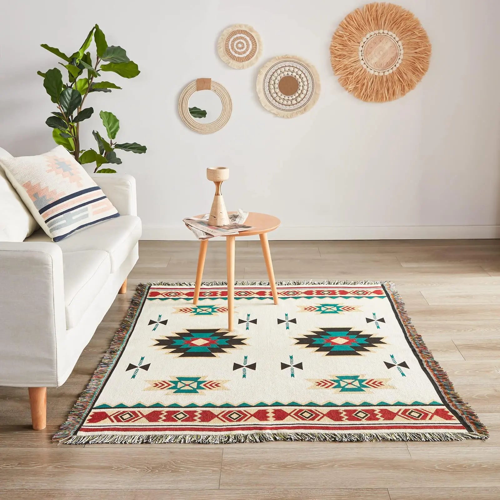 Goodinary® Aztec Fringe Woven Cotton Throw Blanket Goodinary