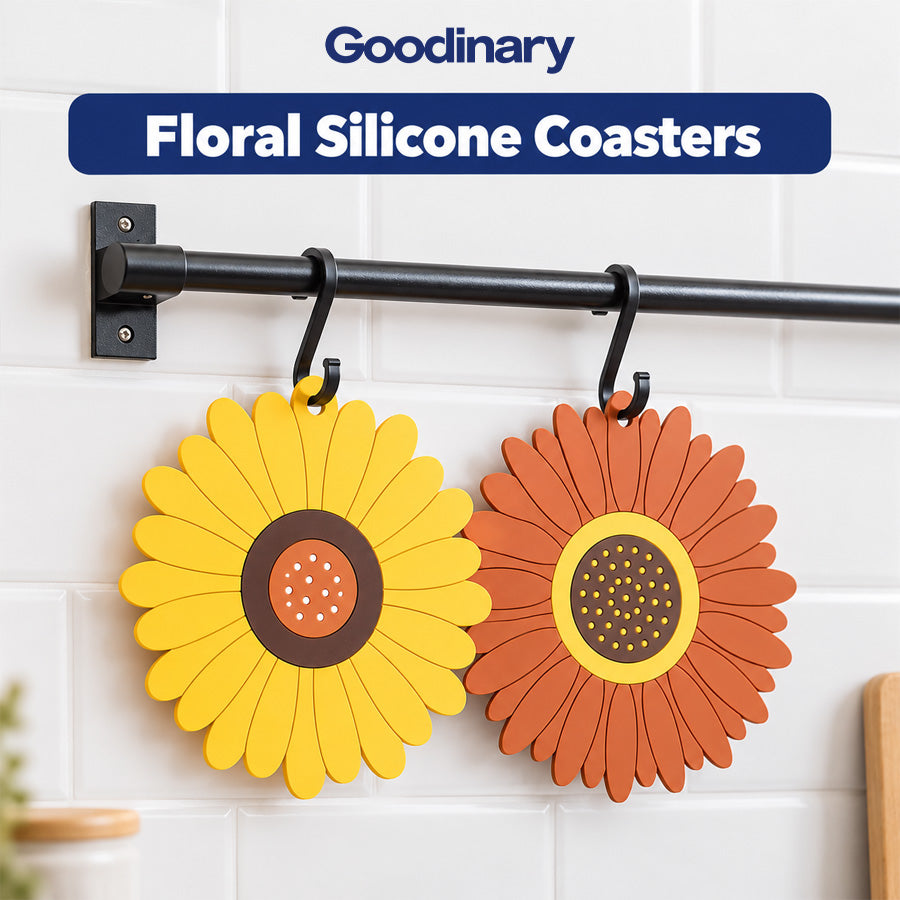 Goodinary® Floral Silicone Coasters