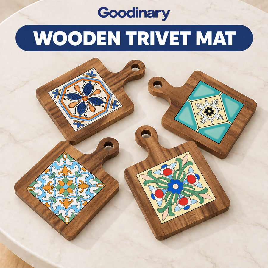 Goodinary® Natural Wood Tiles Pot Mat