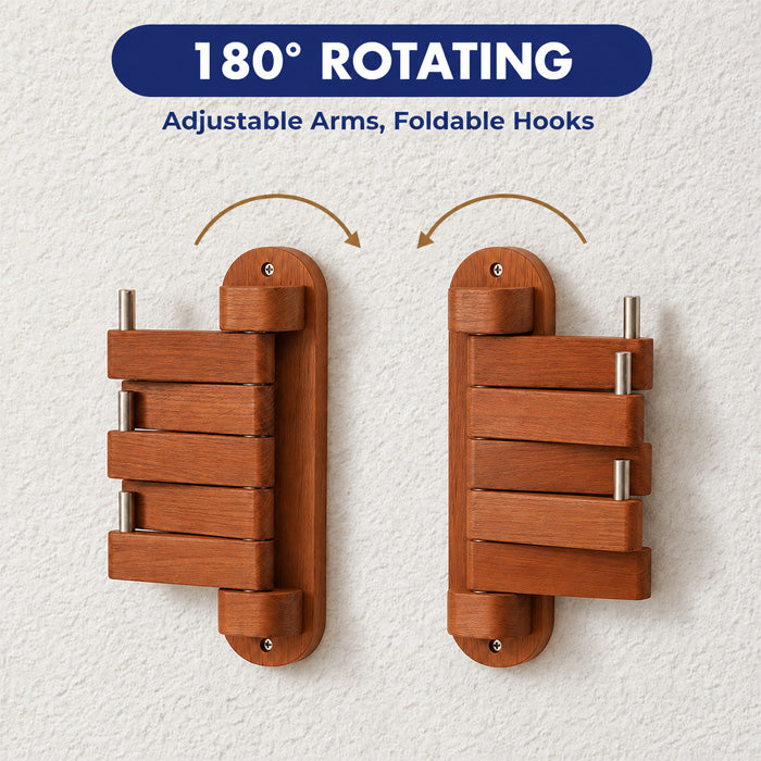 Goodinary® Rotating Wood Hook Rack