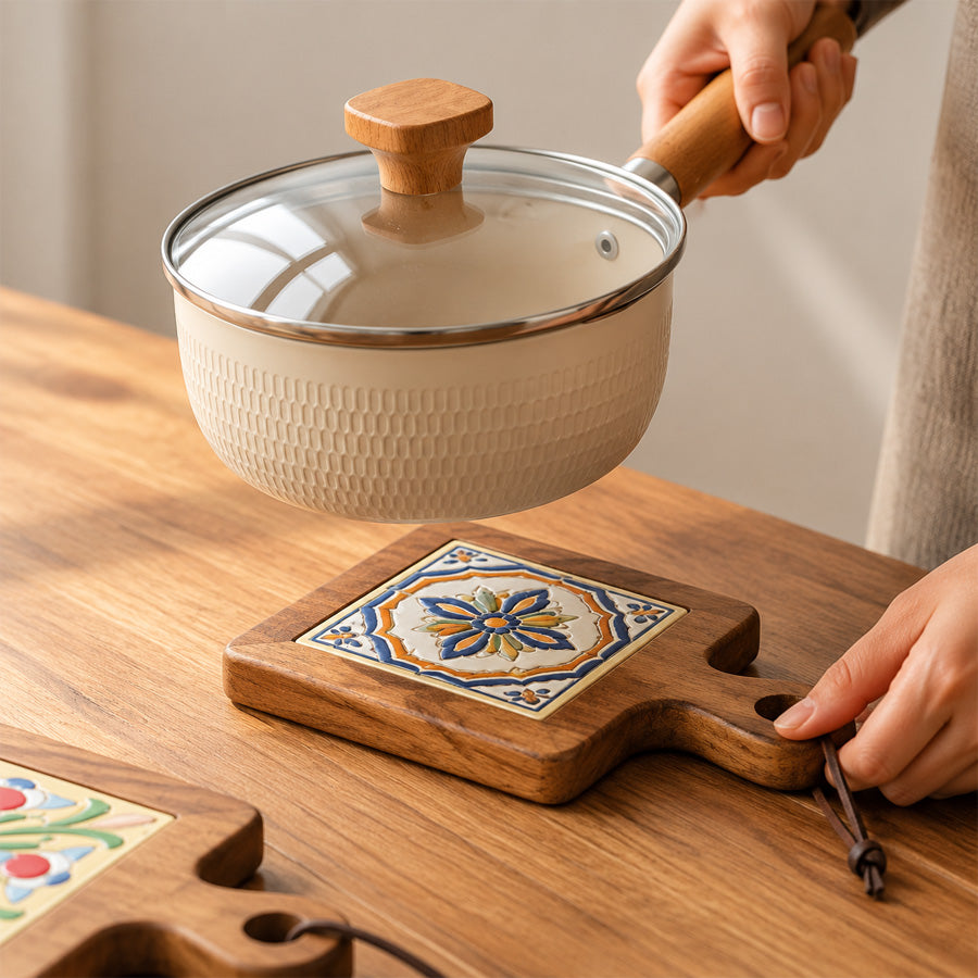 Goodinary® Natural Wood Tiles Pot Mat