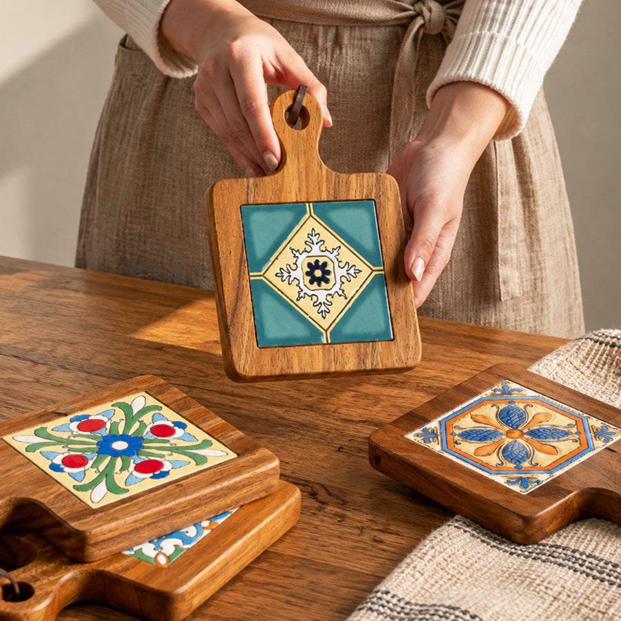 Goodinary® Natural Wood Tiles Pot Mat