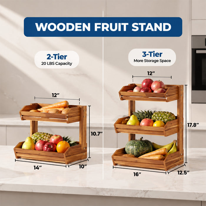 Goodinary® Wooden Stand for Kitchen Counter Storage