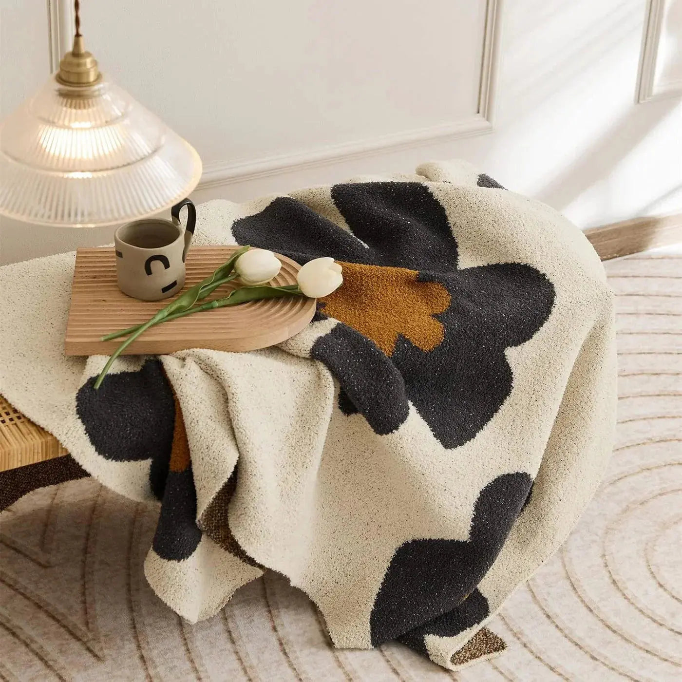 Goodinary® Sunflower Printed Soft Fleece Throw Blanket Goodinary