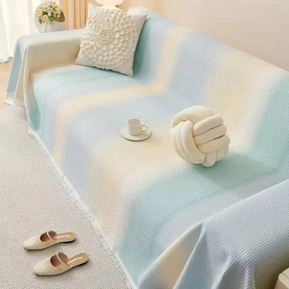 Goodinary® Rainbow Waffle Elastic Sofa Cover Sheet Goodinary