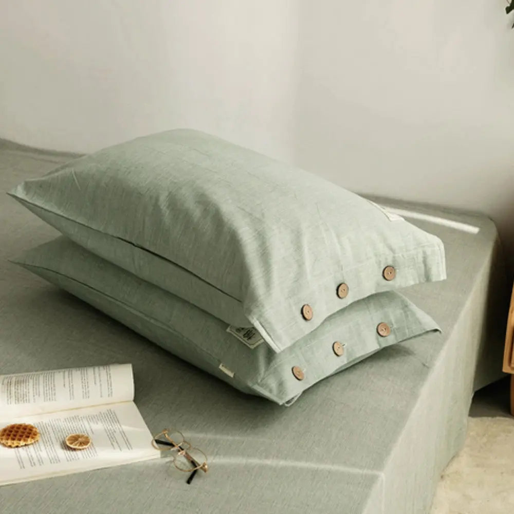 Goodinary® Solid Cotton Pillowcase Set (2pcs) Goodinary