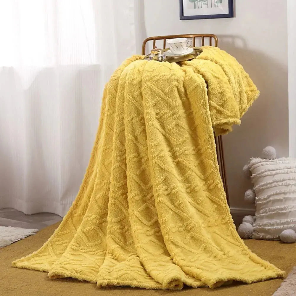 Goodinary® Ruched Faux Fur Cozy Throw Blanket Goodinary