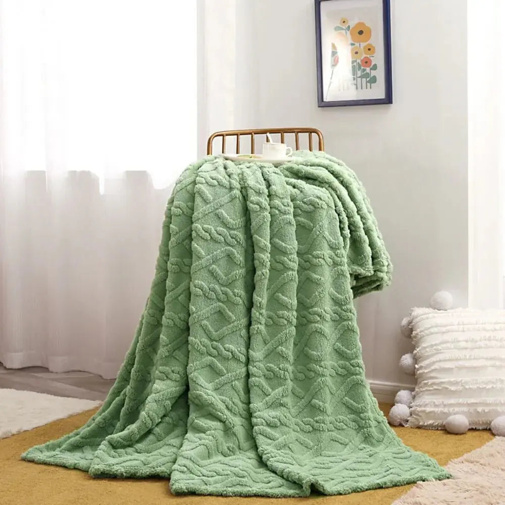 Goodinary® Ruched Faux Fur Cozy Throw Blanket Goodinary