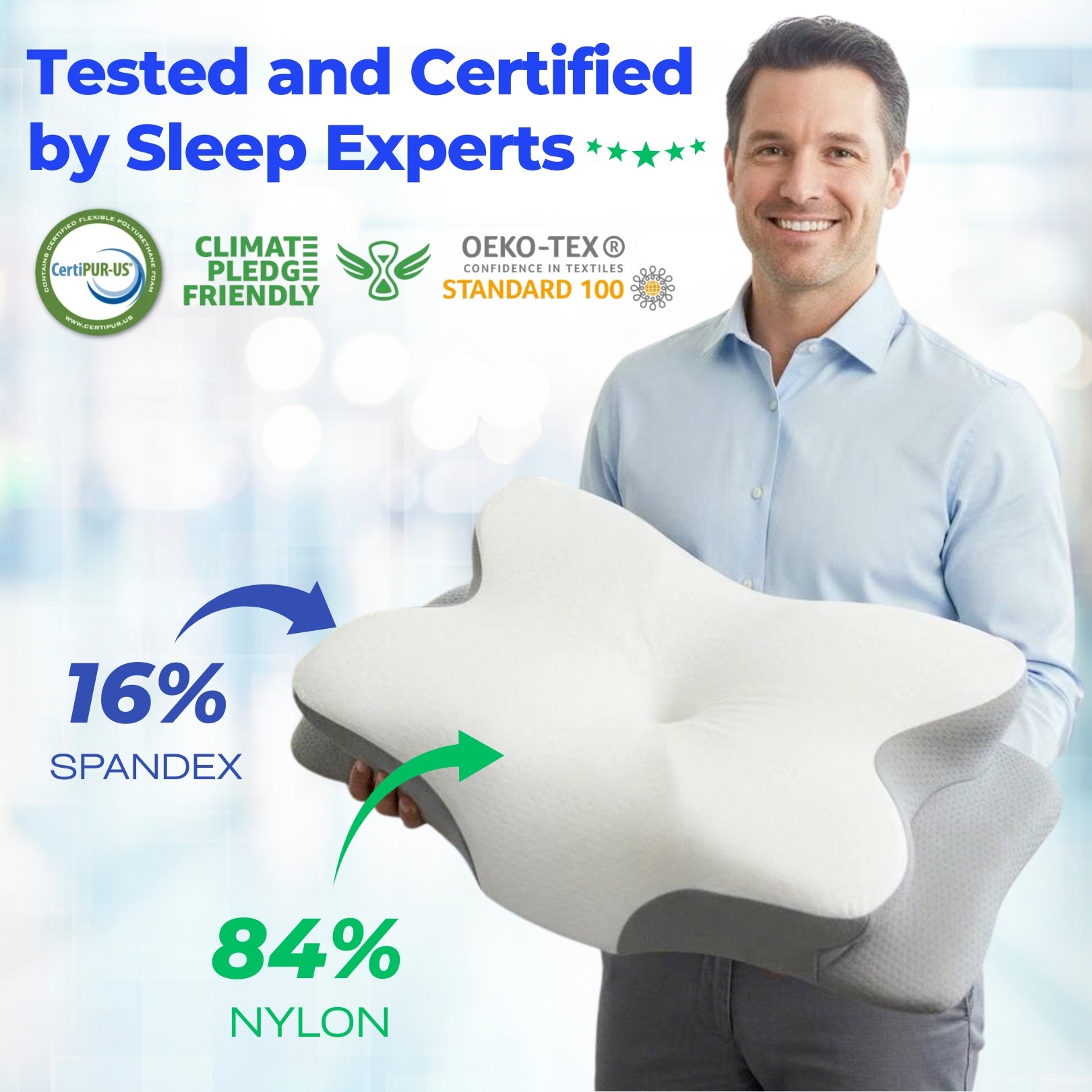 Goodinary® Ultra Cooling Contour Memory Foam Pillow