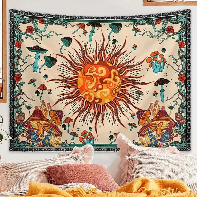 Goodinary® Embroidered Star Moon Constellation Boho Tapestry Goodinary