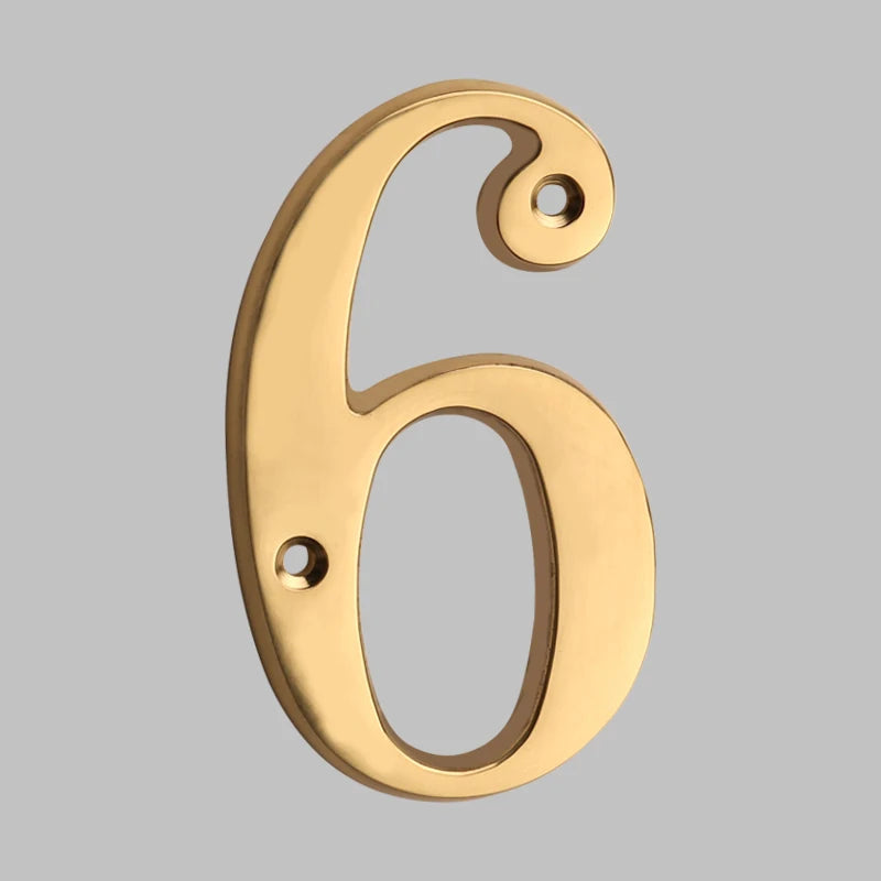 Goodinary® Polished Brass House Numbers