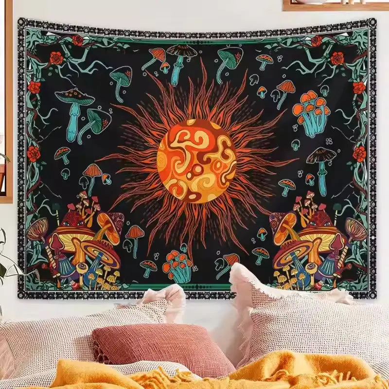 Goodinary® Embroidered Star Moon Constellation Boho Tapestry Goodinary