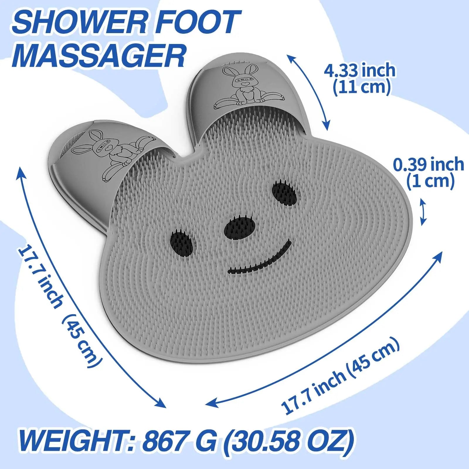 Goodinary® Anti Slip Scrub Rabbit Shower Mat Goodinary