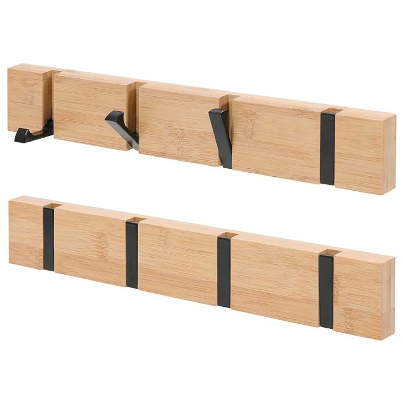 Goodinary® Wooden Wall Mounted Coat Rack with Flip Hooks - Goodinary